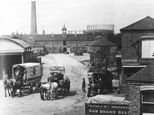 Fig. 12: View from inside the Ram Brewery toward the stables. Date unknown.