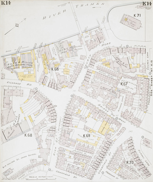 Fig. 3: Insurance Plan of London South West District Vol. K- sheet 14, 1903