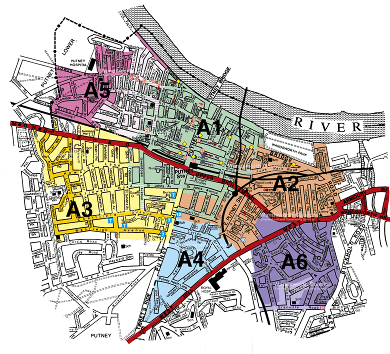 Putney controlled parking zone map