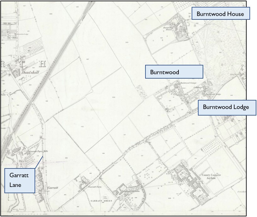 Fig. 3: Map of the area in 1868