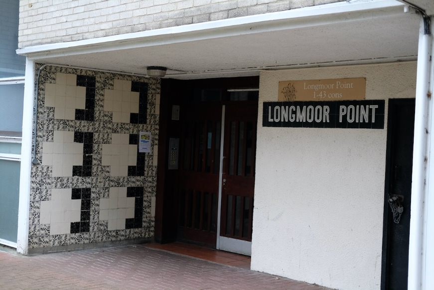 Fig. 41: An example of the original tiled panels and name signs, these at Longmoor Point