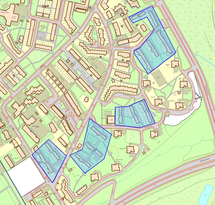 Fig. 52: Map of the maisonette units of Alton East