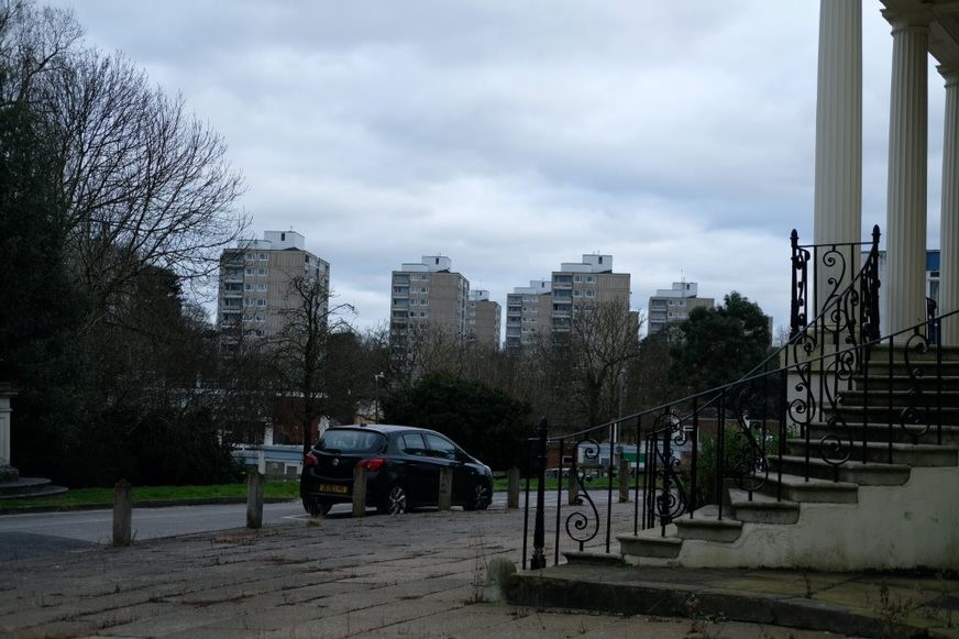 Fig. 83: From the prospect of Mount Clare, view towards the distant point blocks