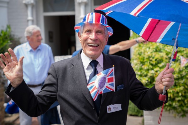 Trooping the colours: Fancy dress on Festing Road, Putney