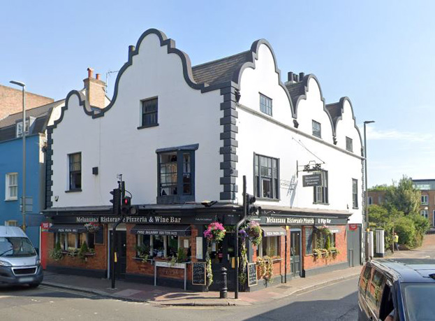 Fig. 10: The Grade II listed Raven Public House is perhaps the oldest surviving building and sits at a prominent junction.