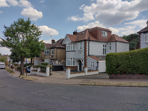 Figs. 71 & 72: Paving of front gardens disrupts the garden character and creates visual gaps