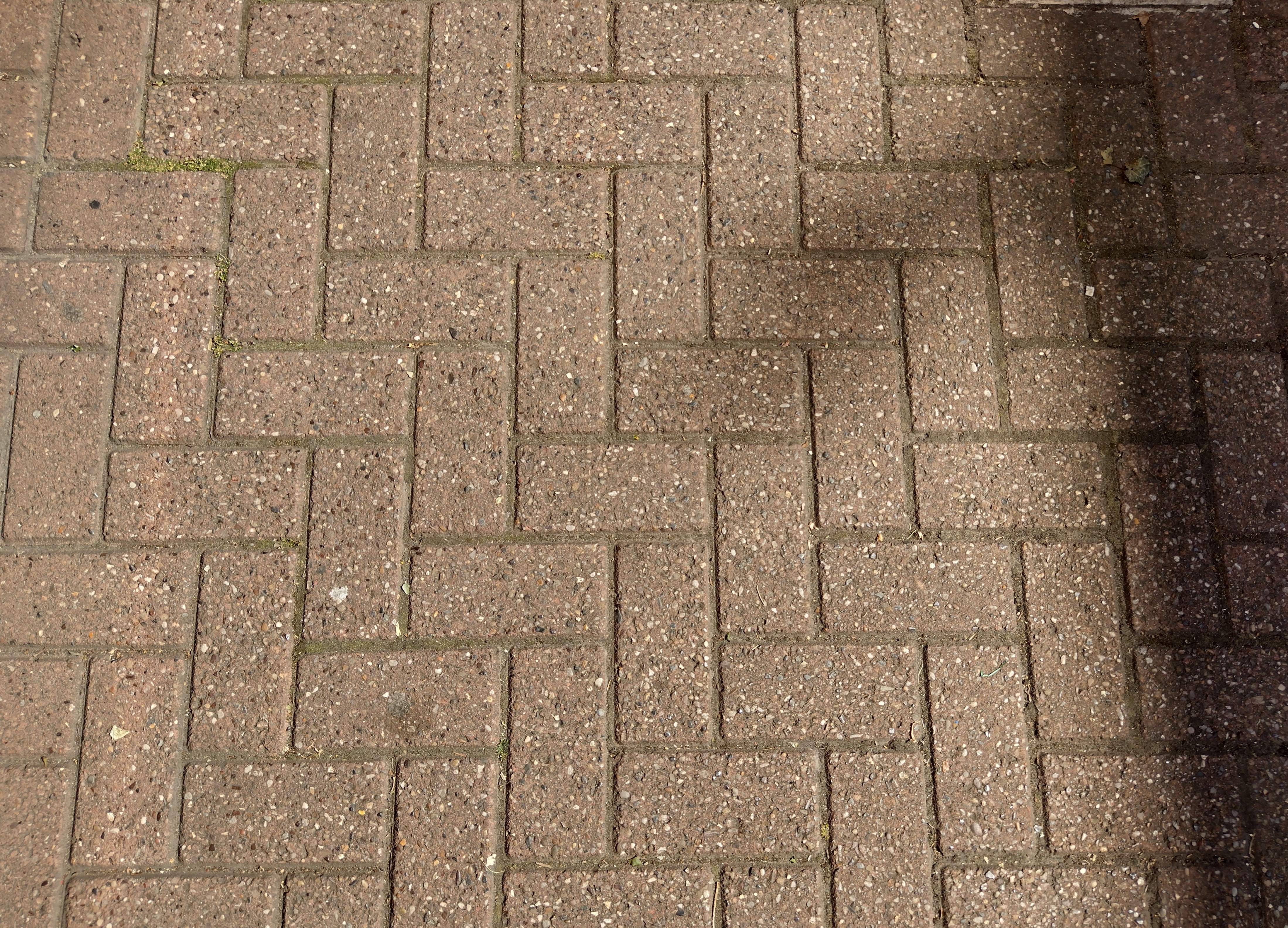 Fig: 89: Bricks in a herringbone pattern are common to pavements