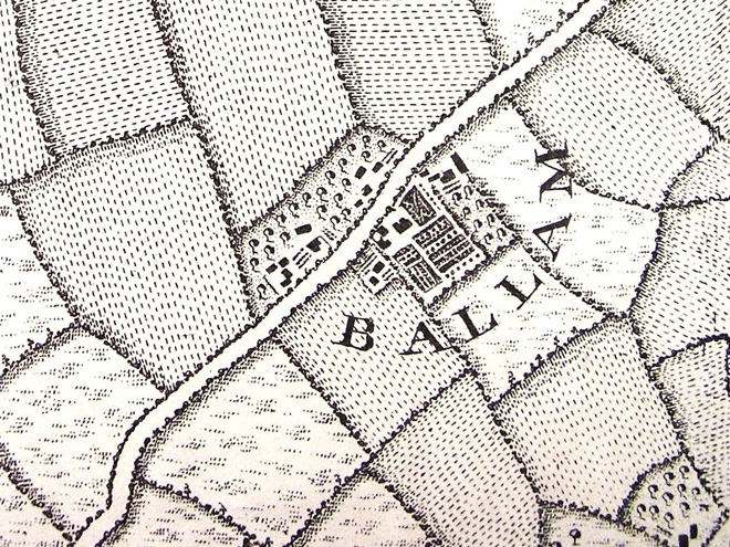 Figure 2: Detail from John Rocque's '10 miles round London' map (1746)