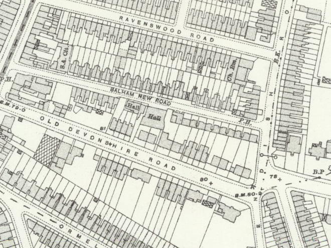 Figure 5: Extract from the 1913 Ordnance Survey Map of London
