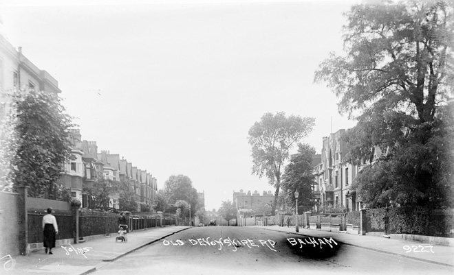 Figure 10: View looking west along Old Devonshire Road (1925) (Source: Wandsworth Heritage Service)