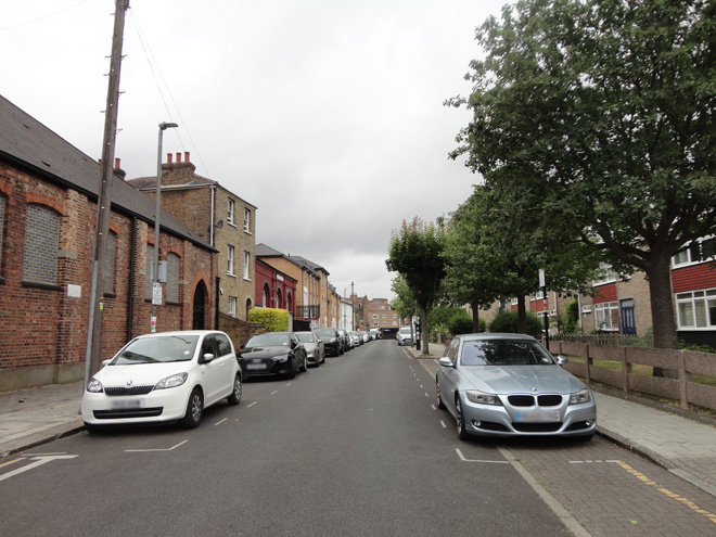 Figure 13: View looking west along Balham New Road with nos.18-22 on the left
