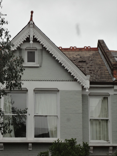 Figure 34: Detail of bargeboard and roof ridge tiles to 12 Old Devonshire Road