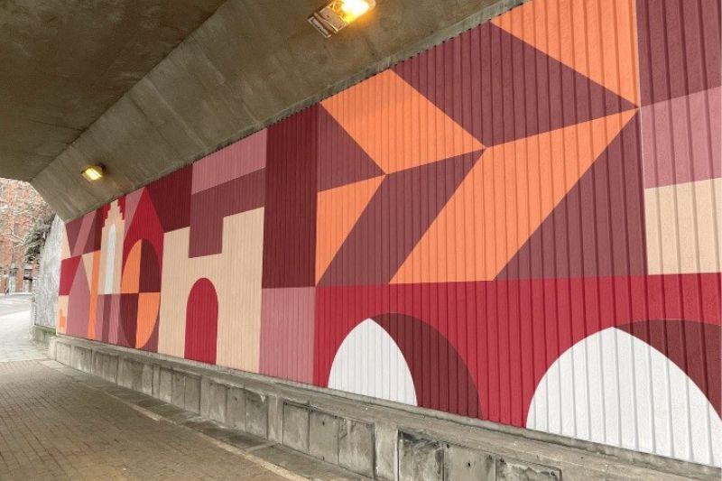How the mural will look on Swandon Way rail underpass